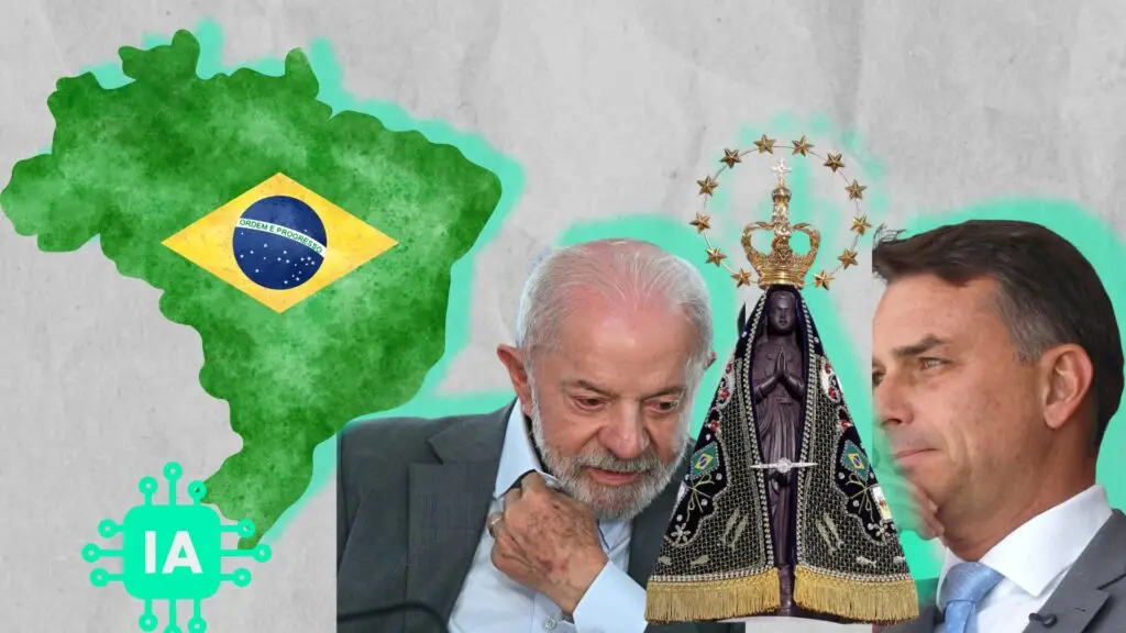 Flávio Bolsonaro niega el bulo sobre la patrona de Brasil