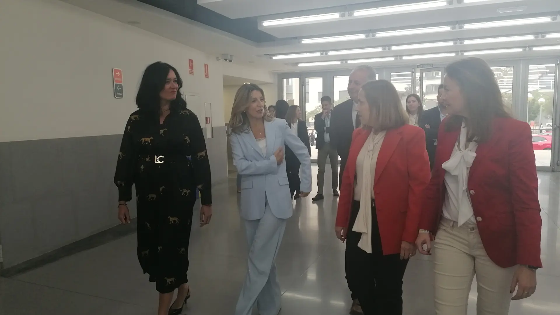 Yolanda Díaz pide más recursos para la Inspección de Trabajo en Huesca