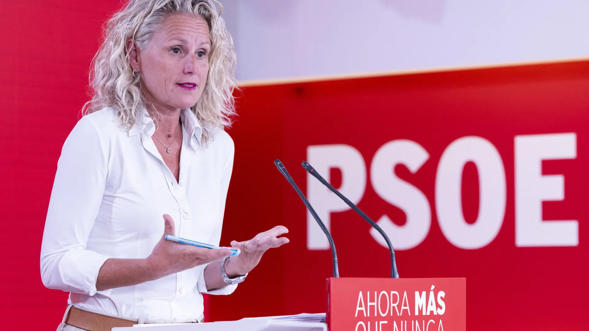 La ahora exportavoz de la Ejecutiva Federal del PSOE, Montse Mínguez.