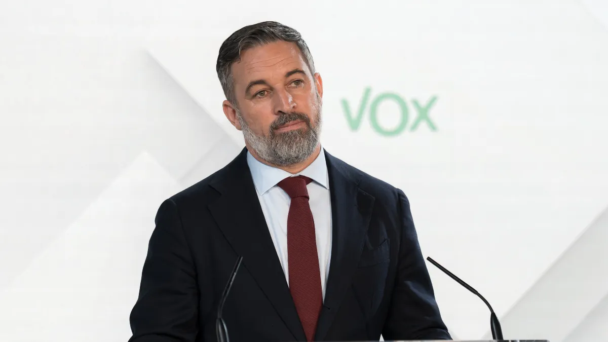 Abascal promete hacer «lo necesario» para que España no dependa de Sánchez El presidente de Vox, Santiago Abascal. | Diego Ra