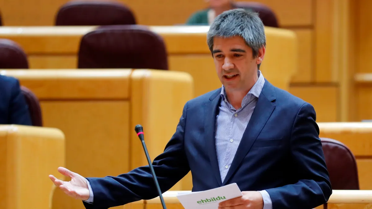 EH Bildu dice que Declaración de Aiete sirvió para la resolución del «conflicto político» El portavoz de EH-Bildu en el Senad