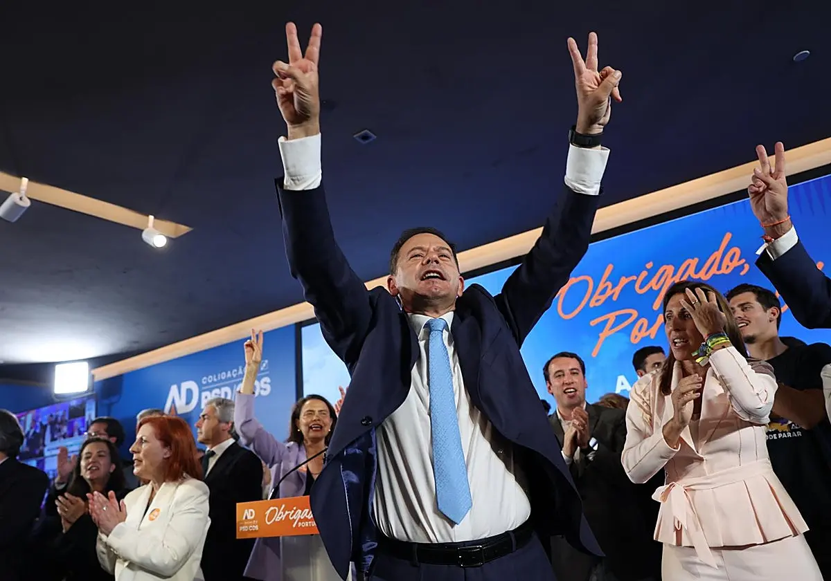 Luis Montenegro, primer ministro de Portugal tras su victoria electoral en 2025. Luis Montenegro, primer ministro de Portugal