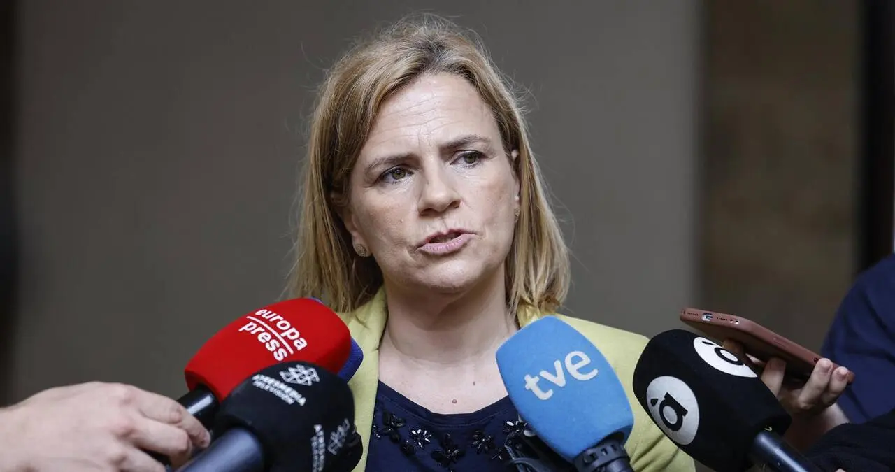 Pilar Bernabé atiende a los medios el 5 de junio de 2026
