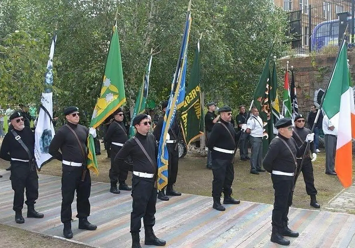 Imagen de unas de las movilizaciones de Saoradh. Imagen de unas de las movilizaciones de Saoradh. (R.R.S.S)