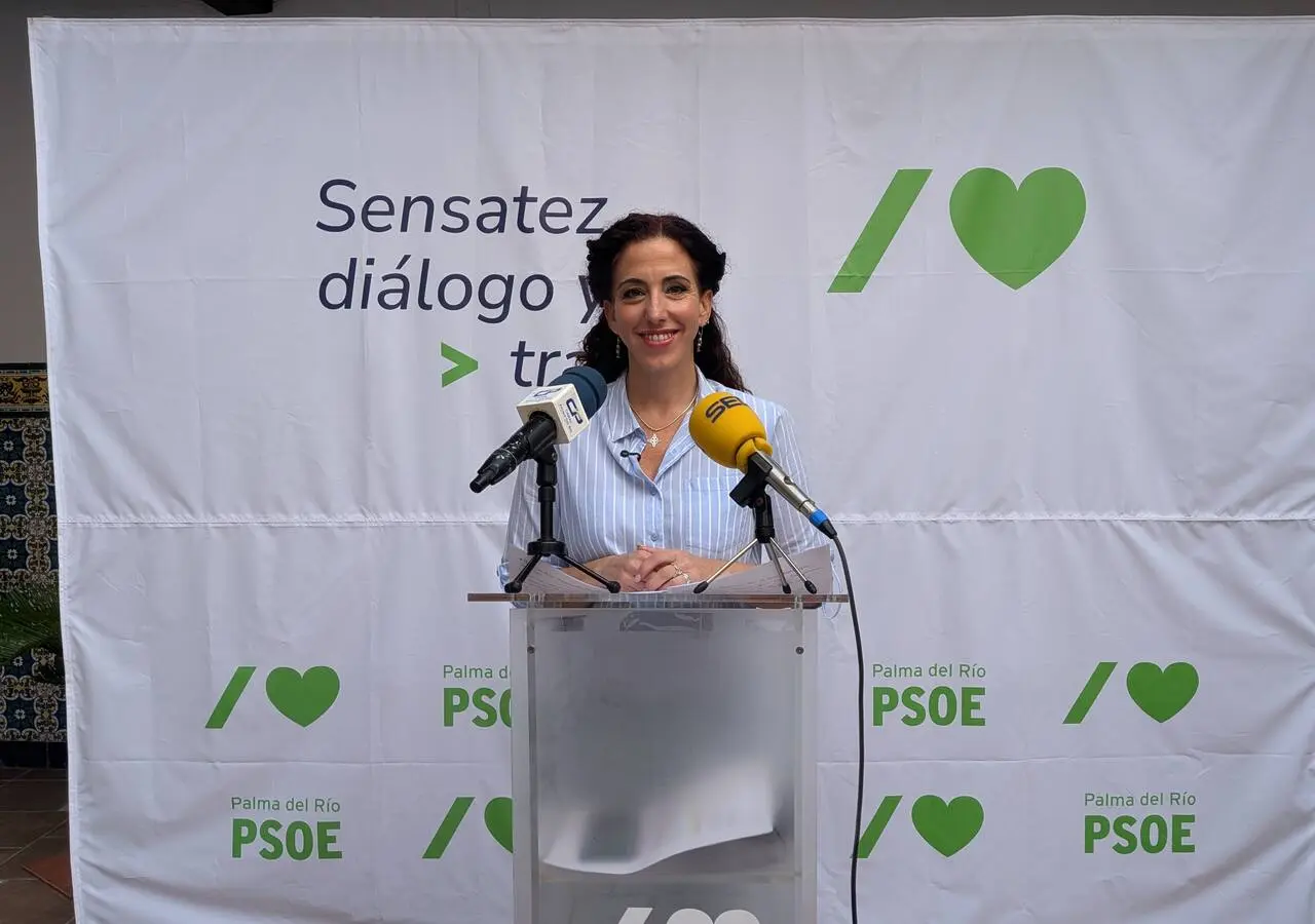 Ana Belén Corredera (PSOE Palma del Río) en rueda de prensa / José Muñoz