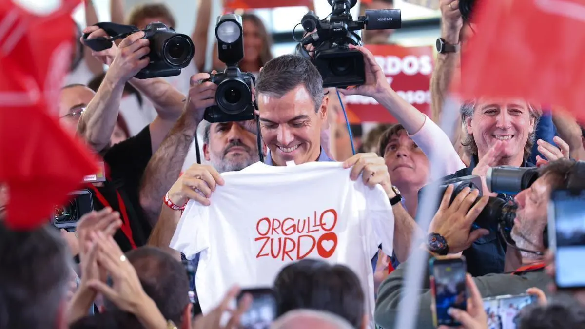 Sánchez sitúa a Milei, Feijóo y Abascal como «la misma peña»
