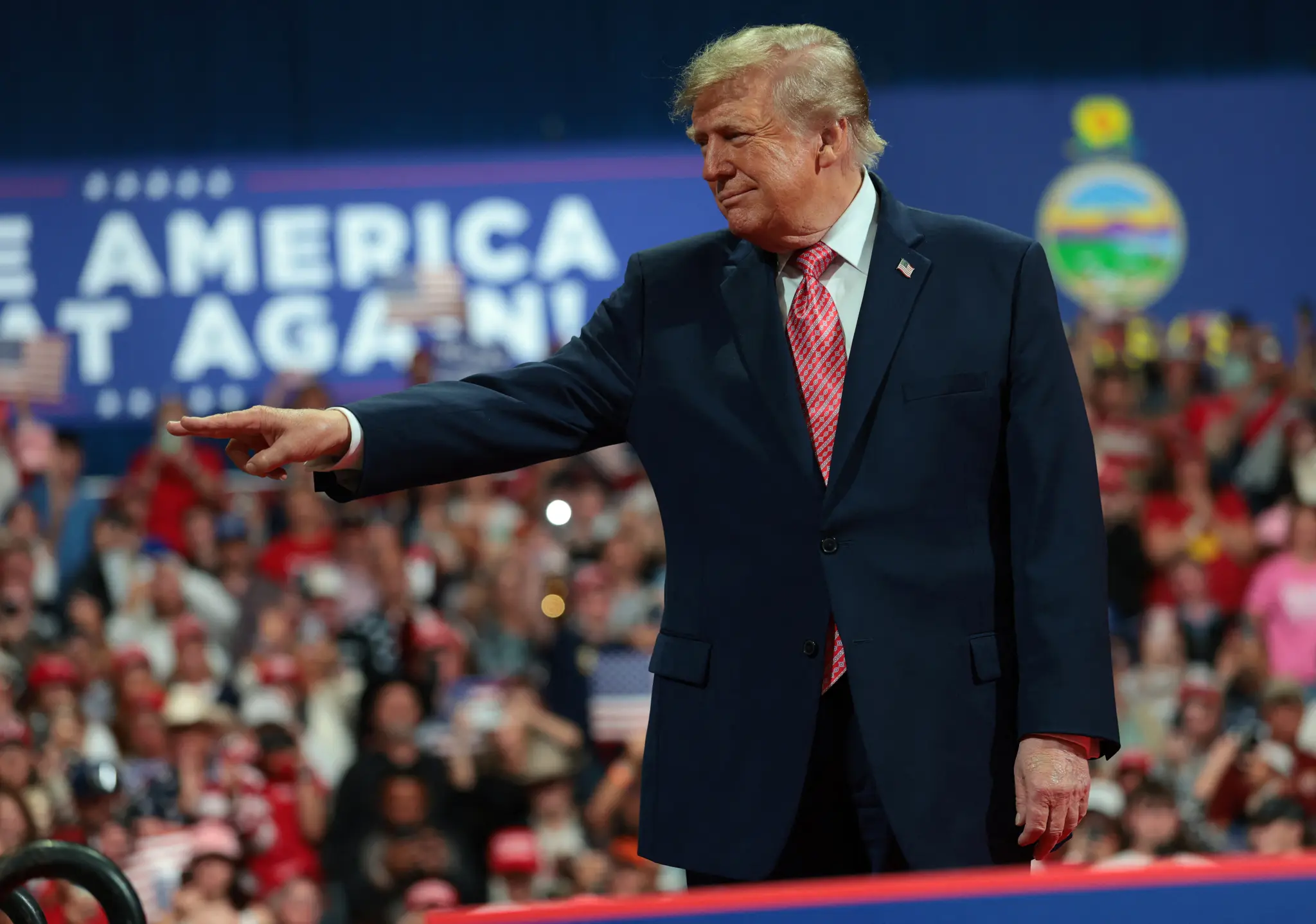 Donald Trump, presidente de los Estados Unidos, en un acto de campaña en Kansas Donald Trump, presidente de los Estados Unido