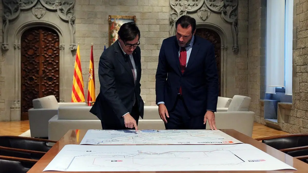 Puente transmite «esperanza» a los usuarios de Rodalies tras reunirse con Illa por el traspaso de la R1