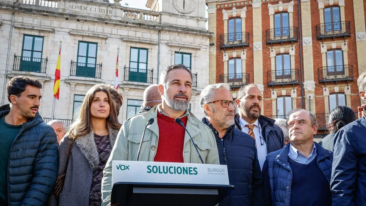 Abascal acusa a la Moncloa de «orquestar» la violencia contra sus actos de precampaña El líder de Vox, Santiago Abascal. | EP