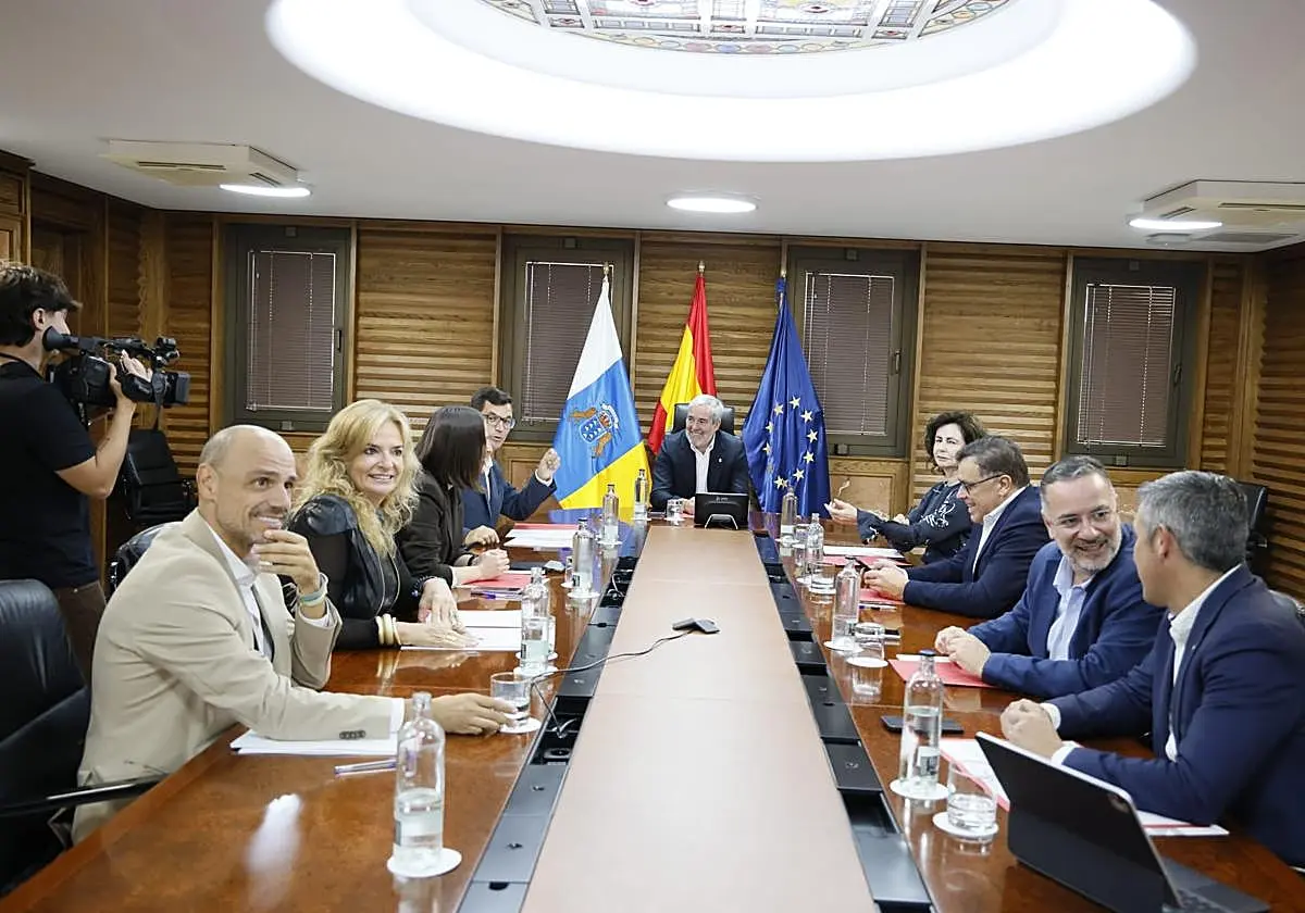 Imagend el Consejo de Gobierno celebrado este juevesen la capital grancanaria. Imagend el Consejo de Gobierno celebrado este