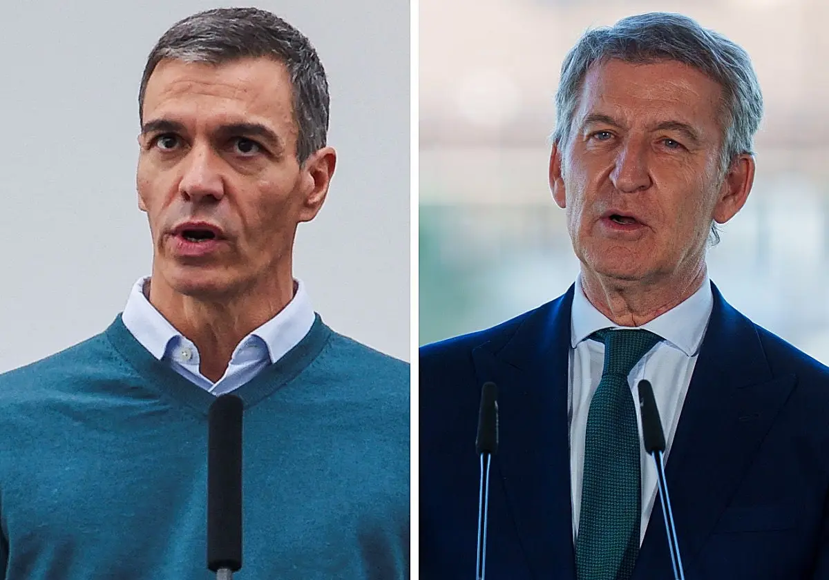 Pedro Sánchez (PSOE) y Alberto Núñez Feijóo (PP). Pedro Sánchez (PSOE) y Alberto Núñez Feijóo (PP). (ABC)