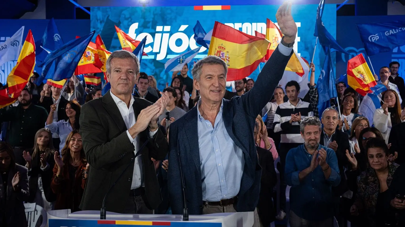 Feijóo promete que Sánchez, ZP, Leire y Ábalos pagarán por sus actos