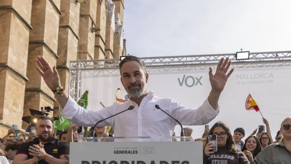 Santiago Abascal pide en Palma de Mallorca no caer en provocaciones hasta el 29-N