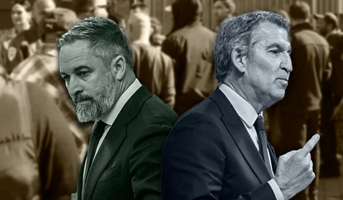 Montaje con Santiago Abascal y Alberto Núñez Feijóo