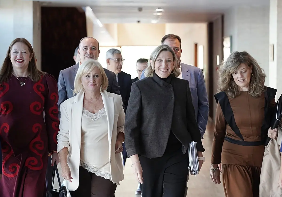 La vicepresidenta segunda, Isabel Blanco, comparece en las Cortes para explicar el proyecto de presupuestos La vicepresidenta