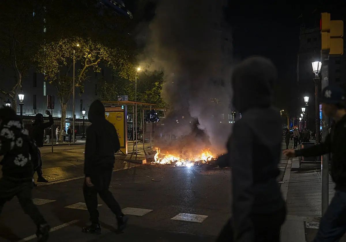 Disturbios en el centro de Barcelona. Disturbios en el centro de Barcelona. (EP)