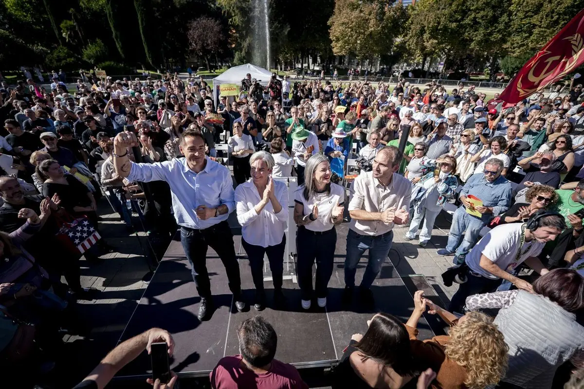 Acto público del Frente Amplio en Móstoles (Madrid)