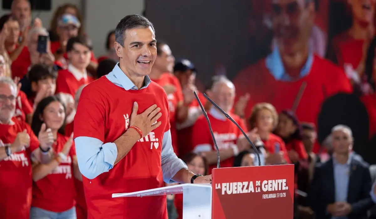 Pedro Sánchez en un mitin.
