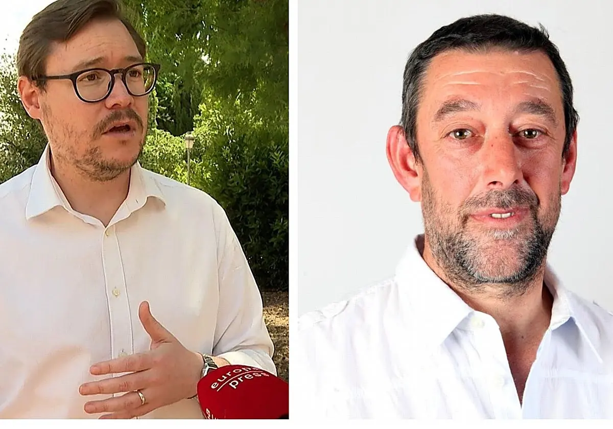 Pedro Mellado, coordinador de IU, número dos en la lista de Senado del Progreso; Alejandro Ávila, de IU, número 1 al Congreso