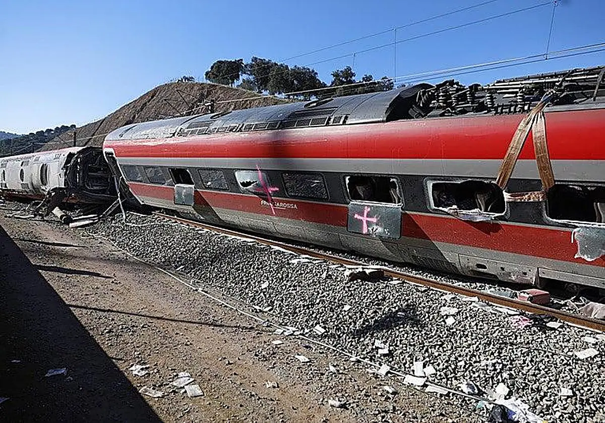 Una imagen del tren descarrilado en Adamuz Una imagen del tren descarrilado en Adamuz. (ABC)