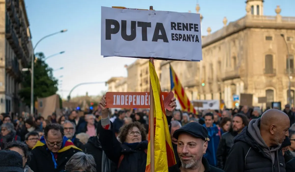 Protesta independentista por Rodalies, en febrero de 2026