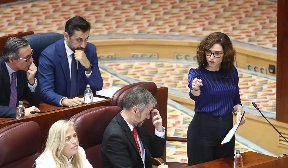 Isabel Díaz Ayuso en la Asamblea de Madrid
