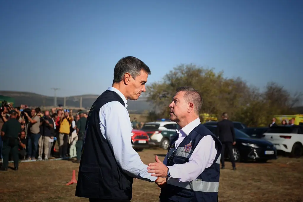 El presidente del Gobierno visita el lugar del accidente ferroviario de Urda, Toledo (28/10/26)