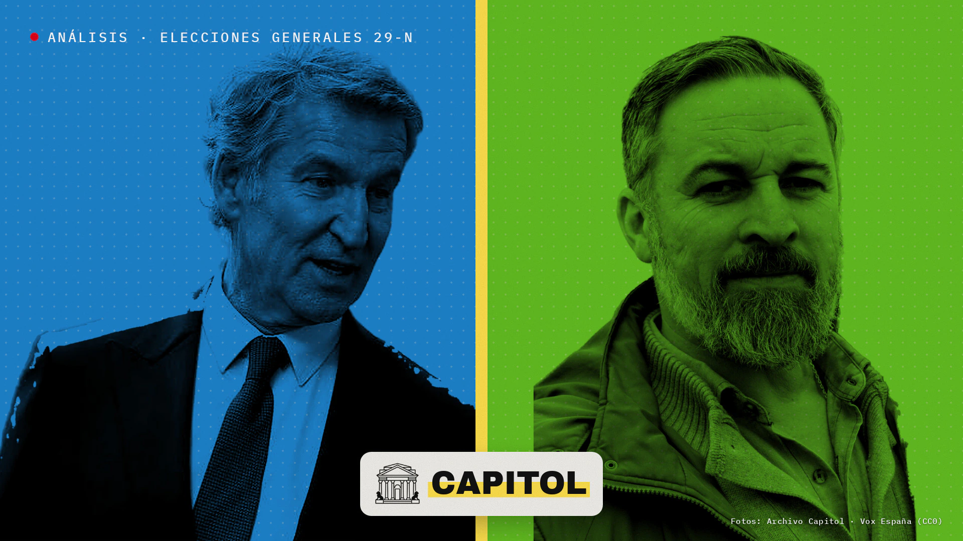 Alberto Núñez Feijóo y Santiago Abascal, candidatos del PP y de Vox a las elecciones generales del 29 de noviembre
