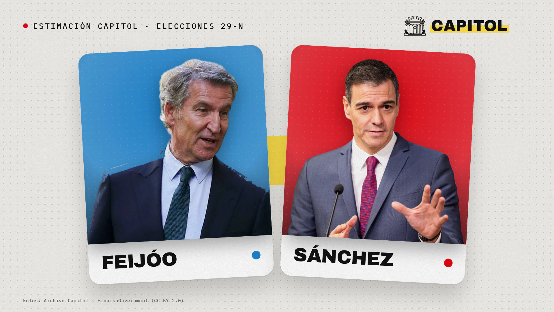 Alberto Núñez Feijóo y Pedro Sánchez, candidatos del PP y del PSOE a las elecciones generales del 29-N